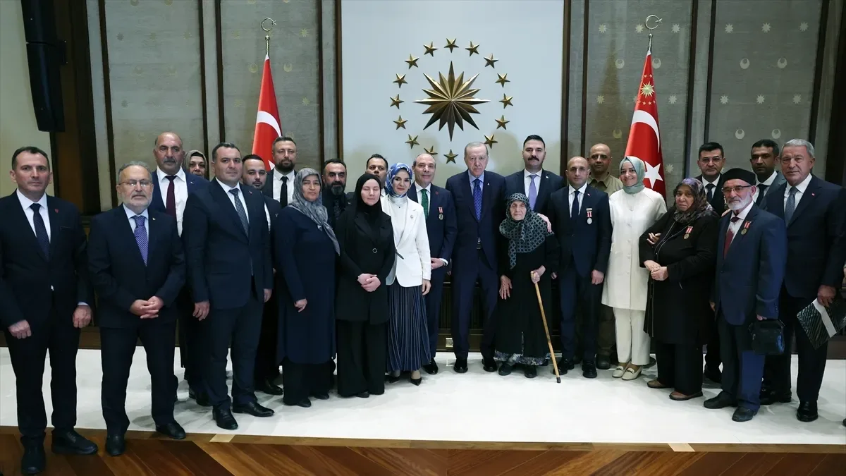 Külliye'de anlamlı kabul: Başkan Erdoğan şehit ailelerini ağırladı