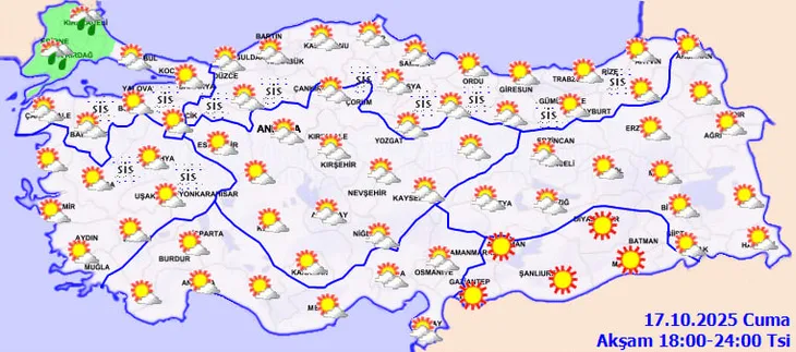 Hafta sonu plan yapanlar dikkat: Kuvvetli sağanak kapıda, sis ve pus havayı saracak! 17-23 Ekim hava raporu